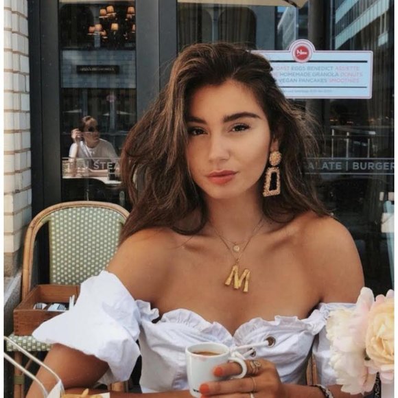 Jewelry - Geometric Blogger Gold Statement Drop Earrings.